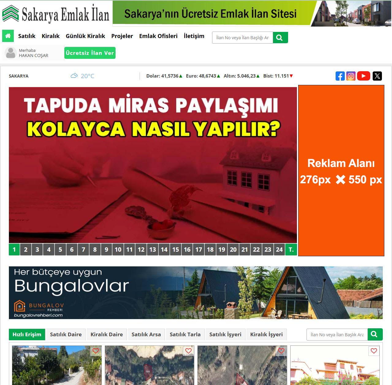 Reklam Banner Alanları