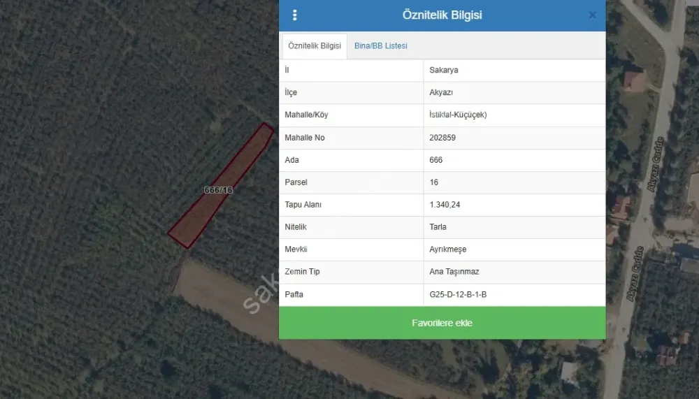 AKYAZI KÜÇÜCEK’TE YATIRIM DEĞERİ YÜKSEK 1340 m² FINDIK BAHÇESİ !