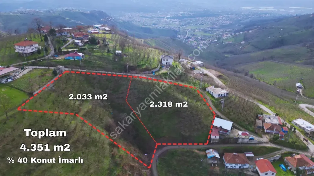 YENİKÖY / AKYAZI 2.033 m2 KONUT İMARLI ARSA SATILIK